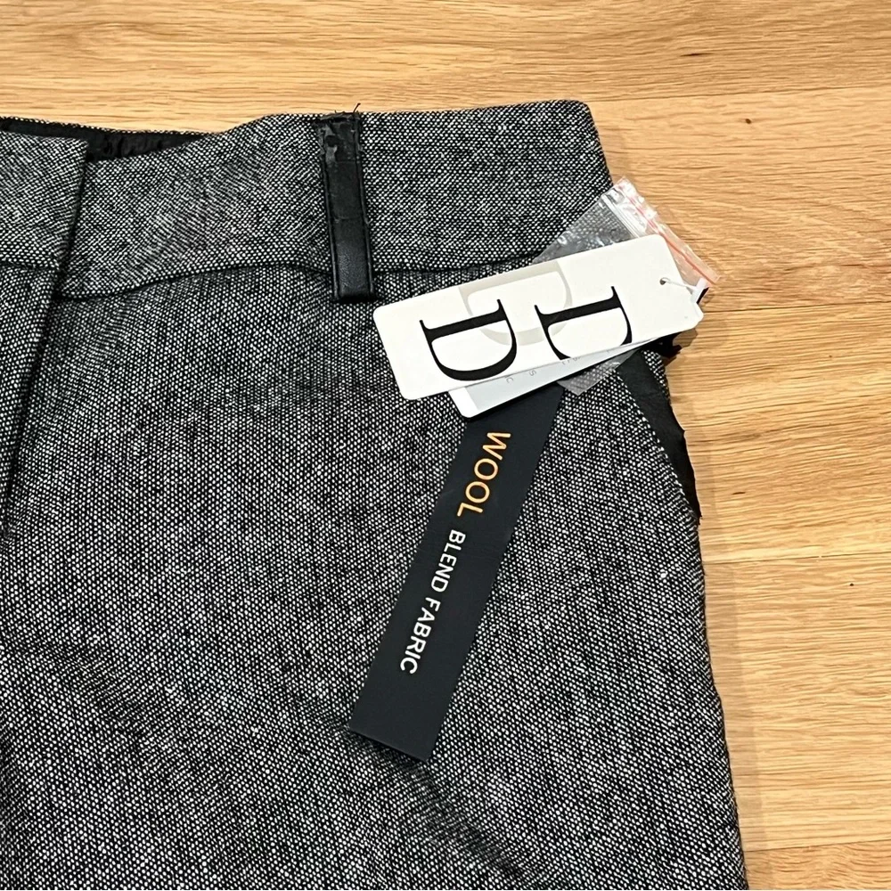 Dahlia wool blend black Heather lined pants  belts loops pockets woman’s 6P - Picture 2 of 15